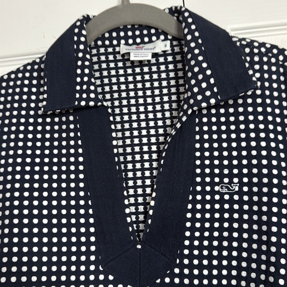 Vineyard Vines Navy and White Polka Dot Tunic Size 6 - Picture 4 of 8